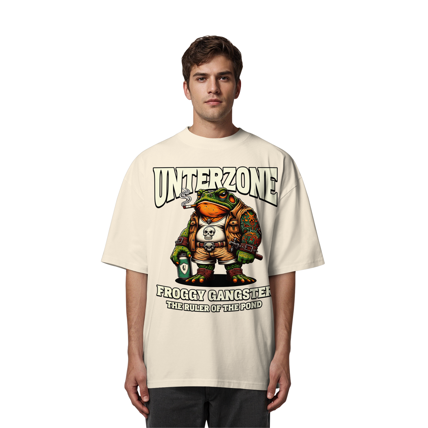 Unterzone Froggy Gangster - Organic Oversize Shirt