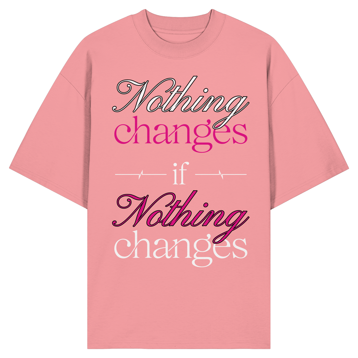 Unterzone Nothing Changes If Nothing Changes  - Organic Oversize Shirt