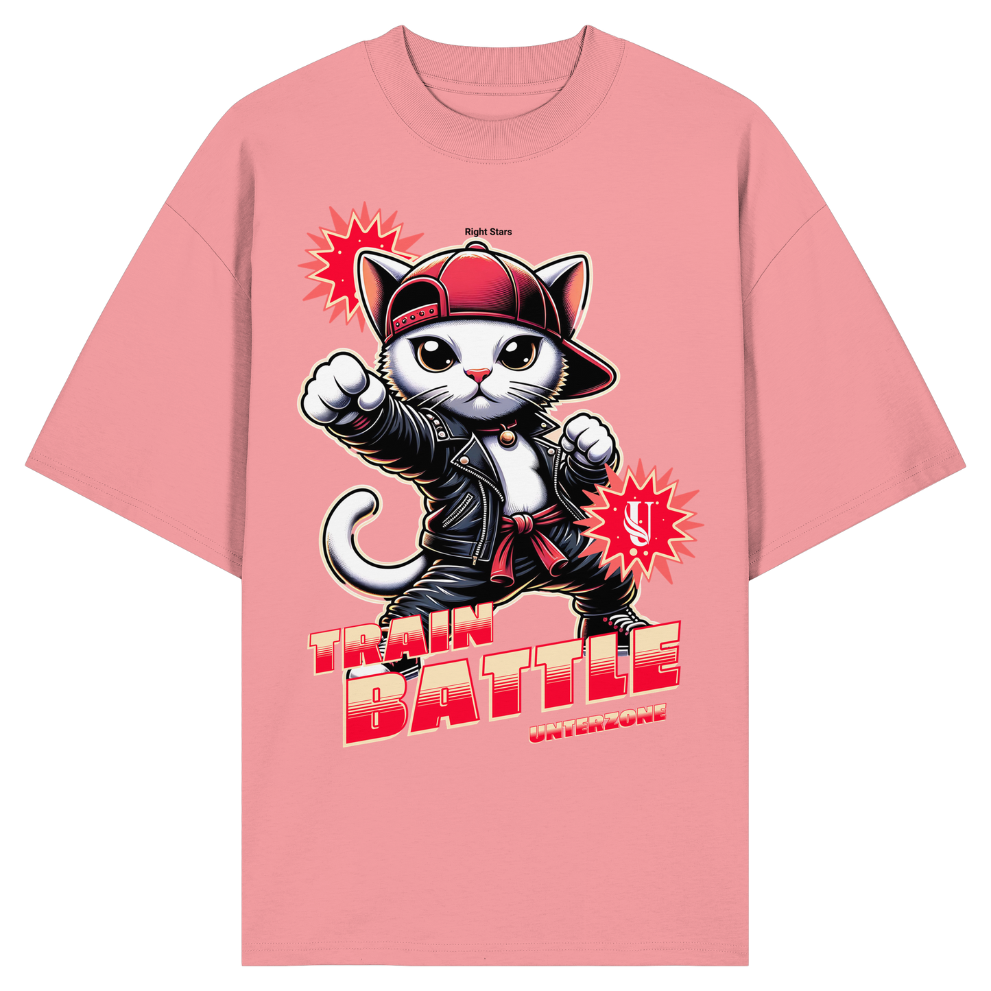 Unterzone Train Cat - Organic Oversize Shirt