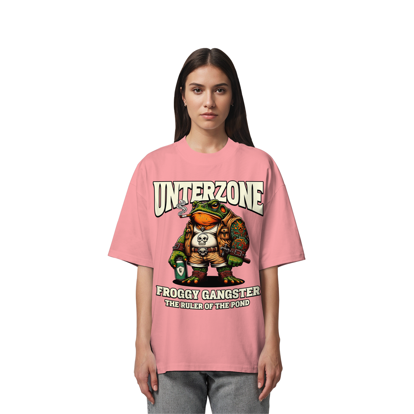 Unterzone Froggy Gangster - Organic Oversize Shirt