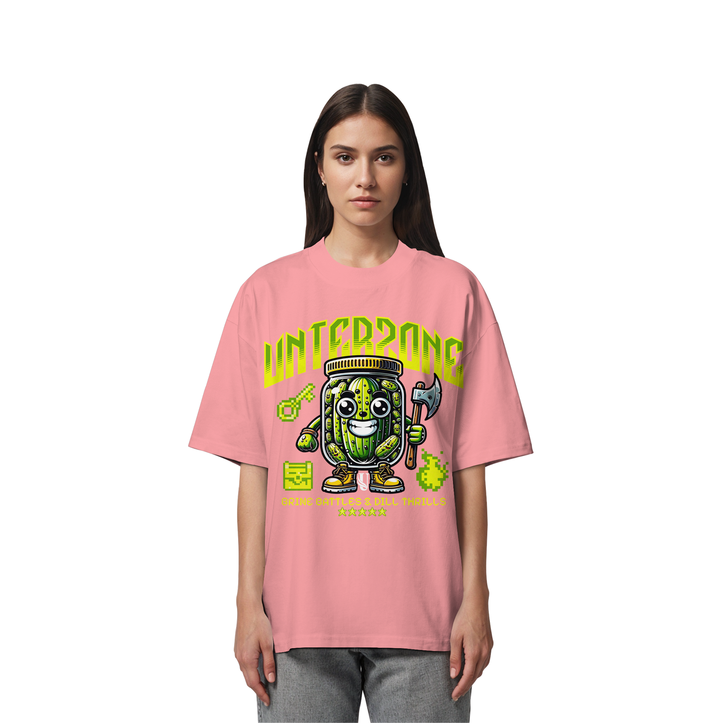 Unterzone Pickle Warrior - Organic Oversize Shirt