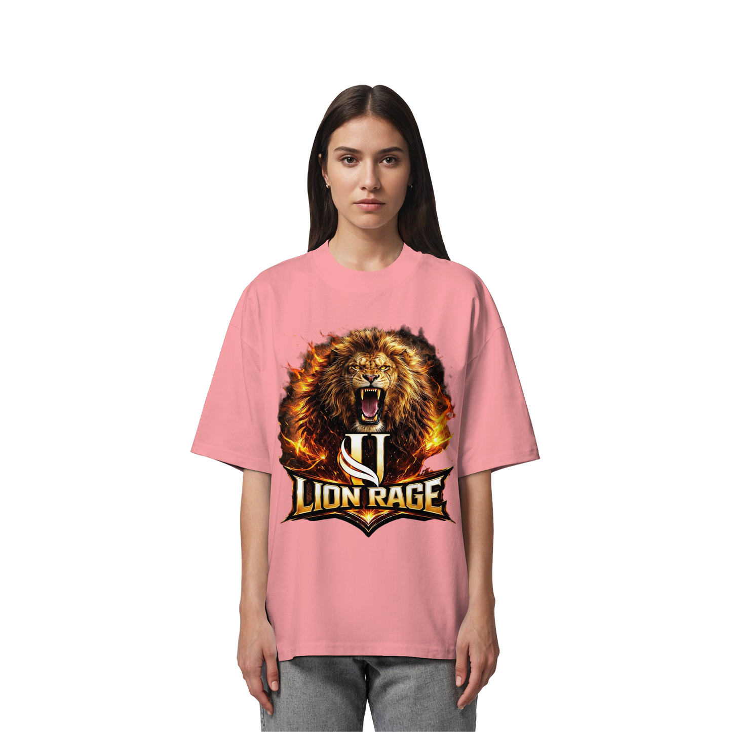 Unterzone Lion Rage - Organic Oversize Shirt