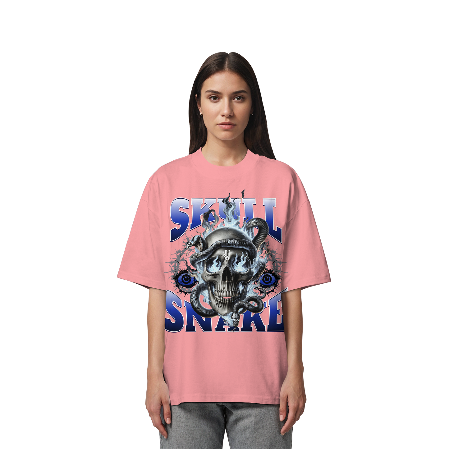 Unterzone Skull Snake - Organic Oversize Shirt