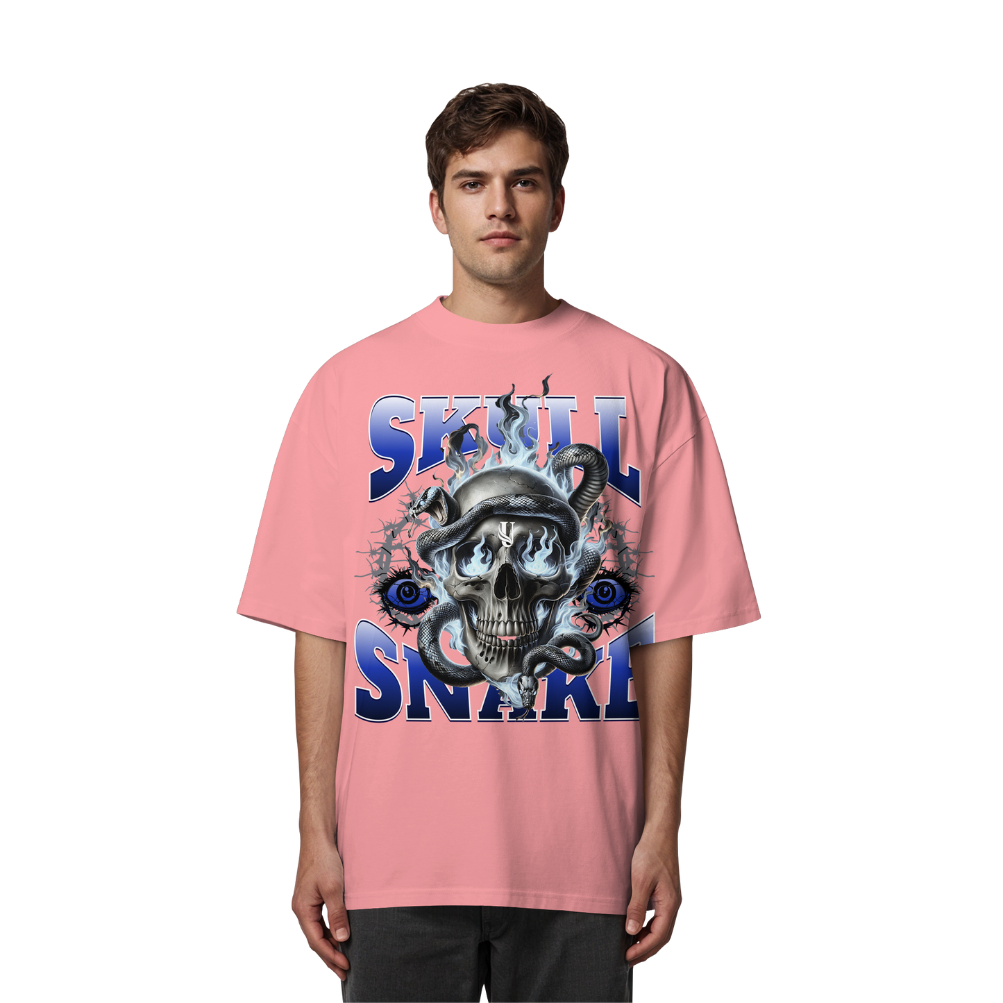 Unterzone Skull Snake - Organic Oversize Shirt