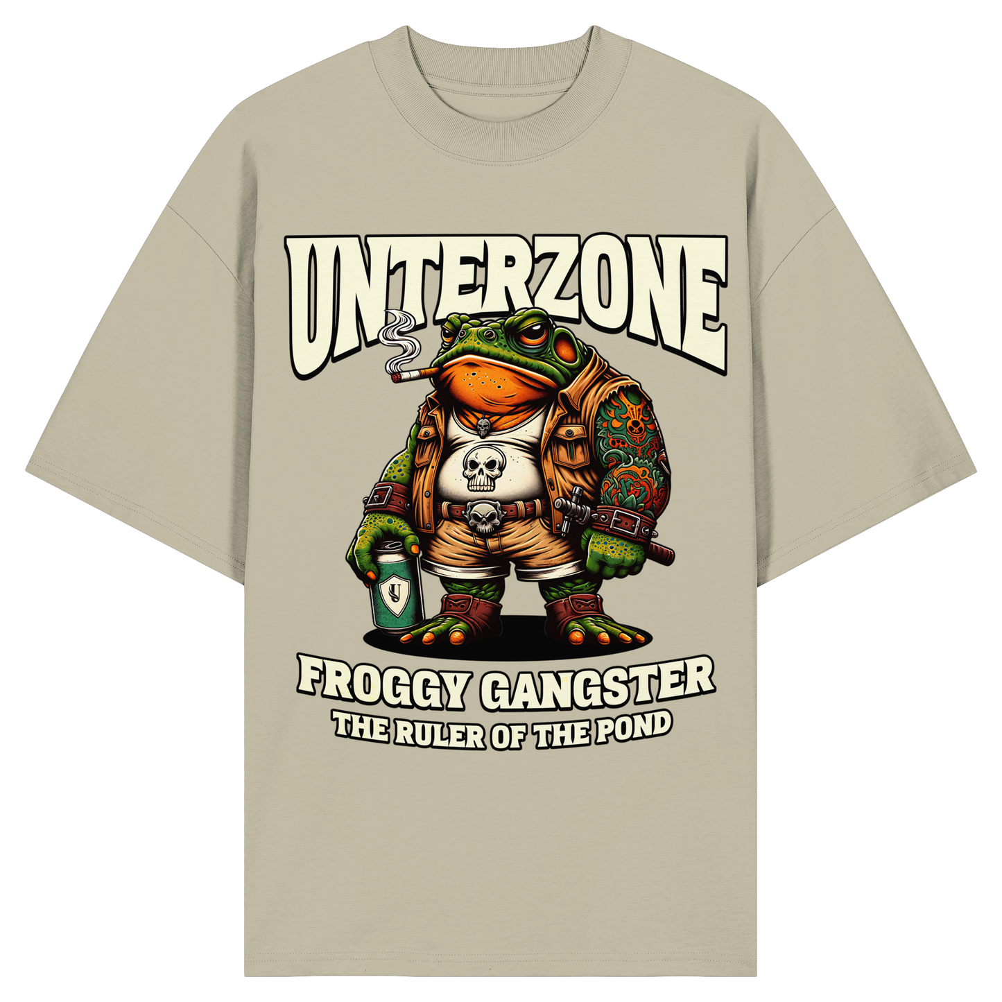 Unterzone Froggy Gangster - Organic Oversize Shirt
