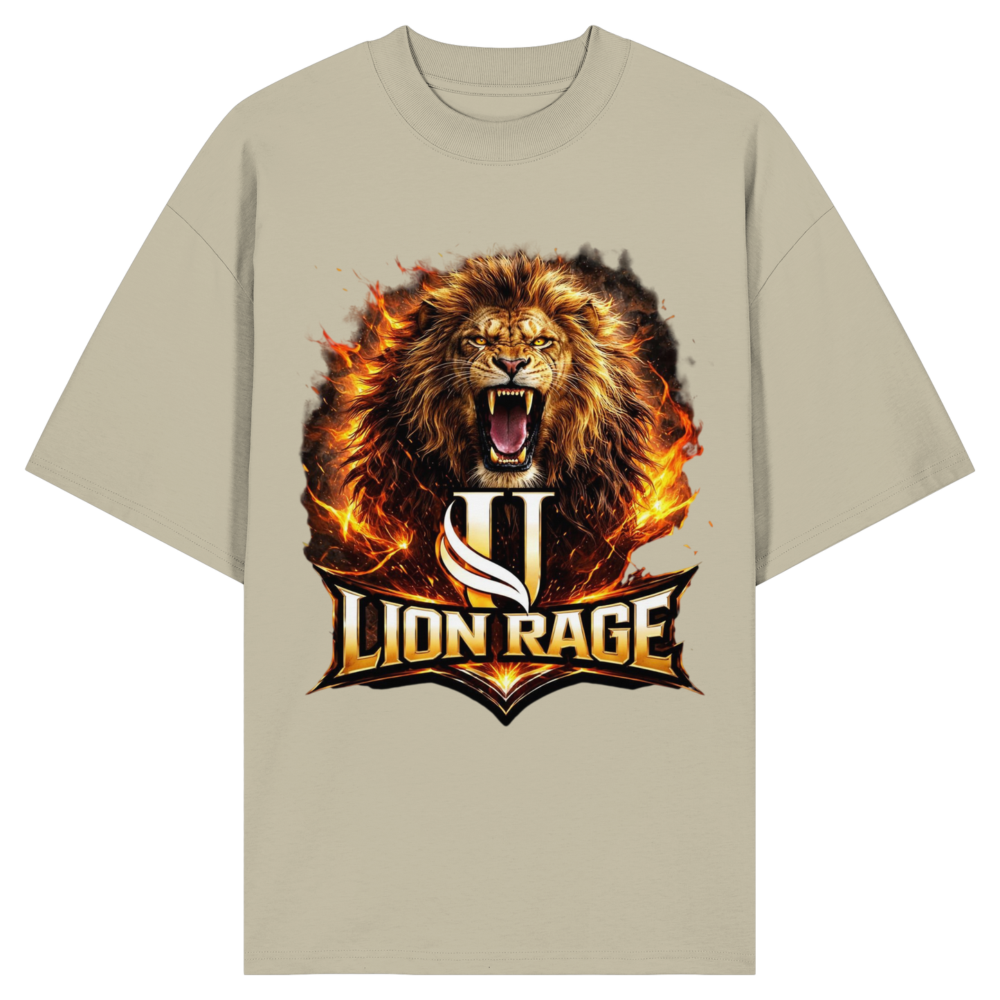 Unterzone Lion Rage - Organic Oversize Shirt