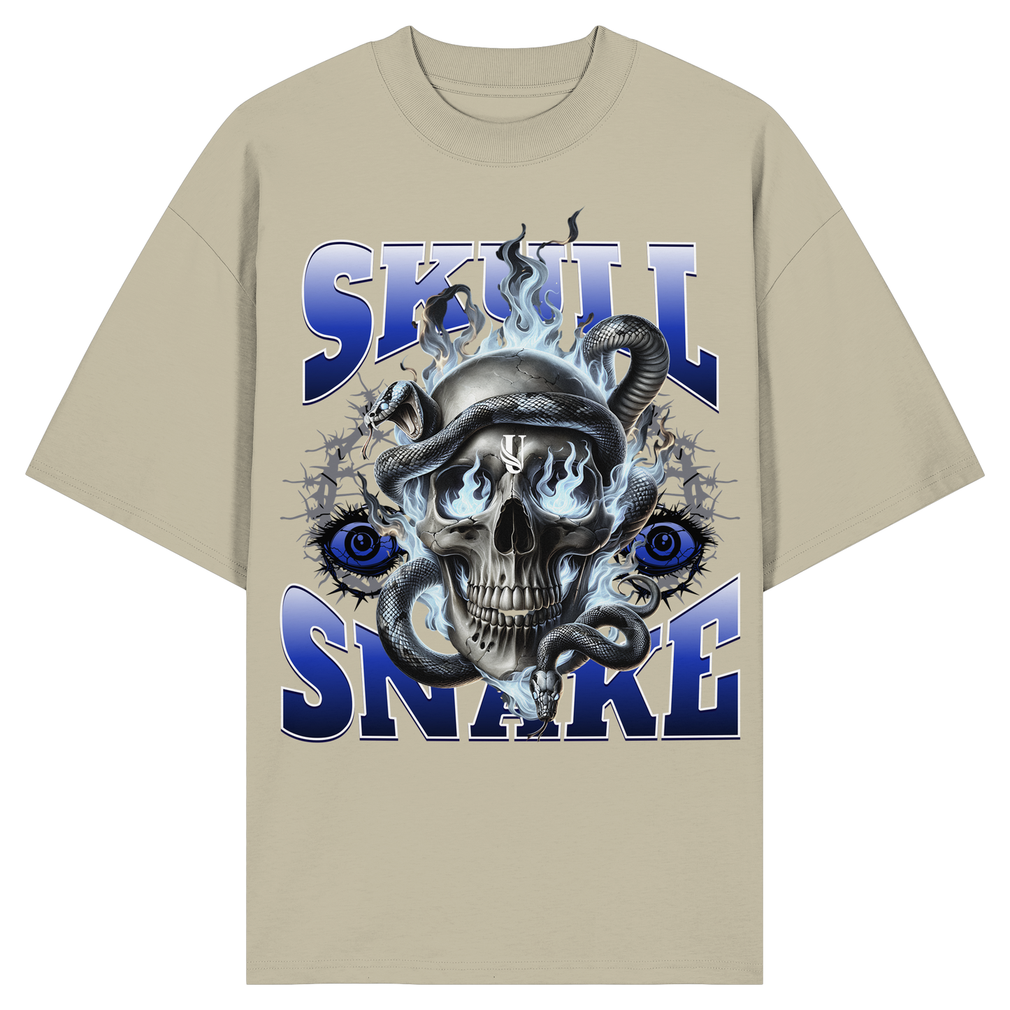 Unterzone Skull Snake - Organic Oversize Shirt
