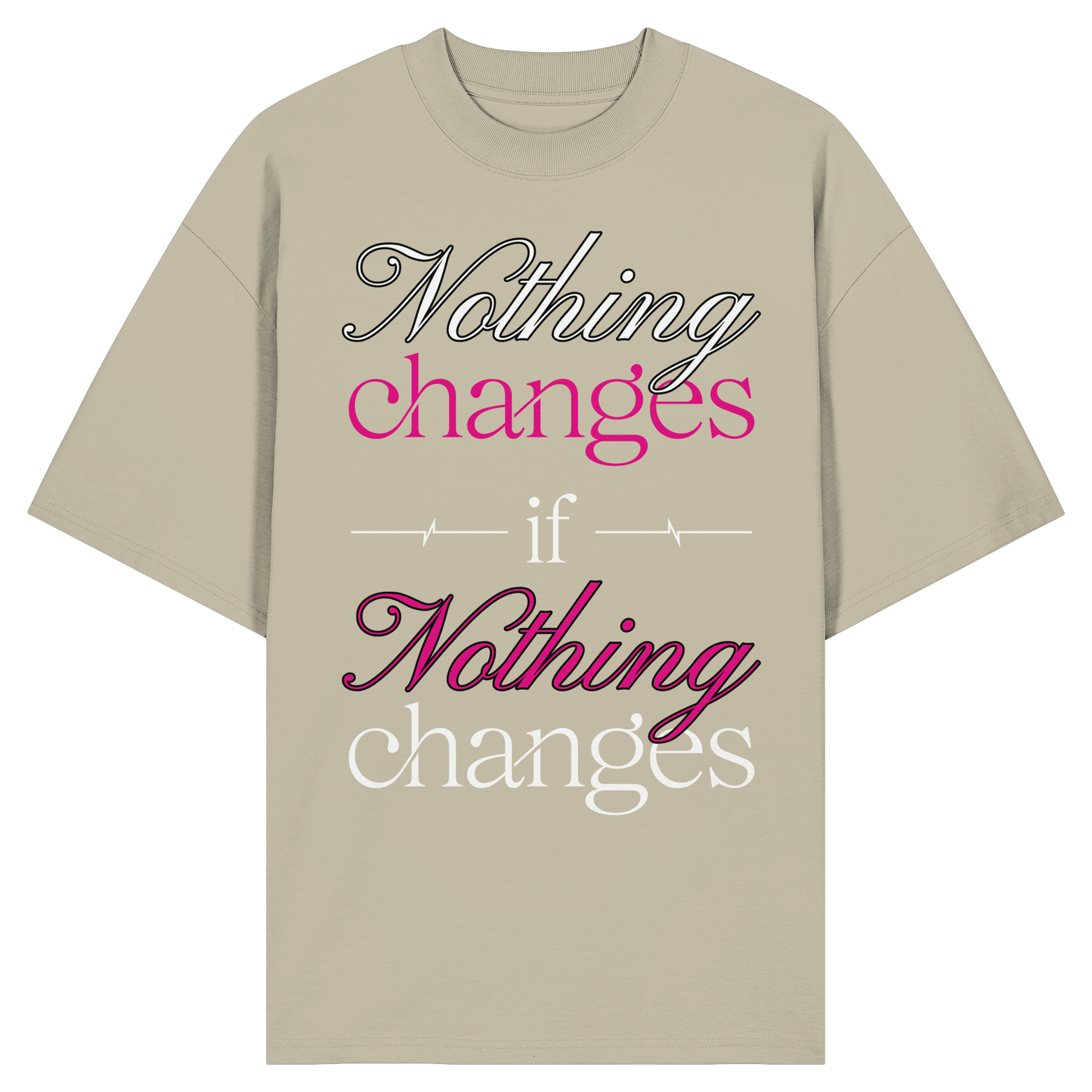 Unterzone Nothing Changes If Nothing Changes  - Organic Oversize Shirt