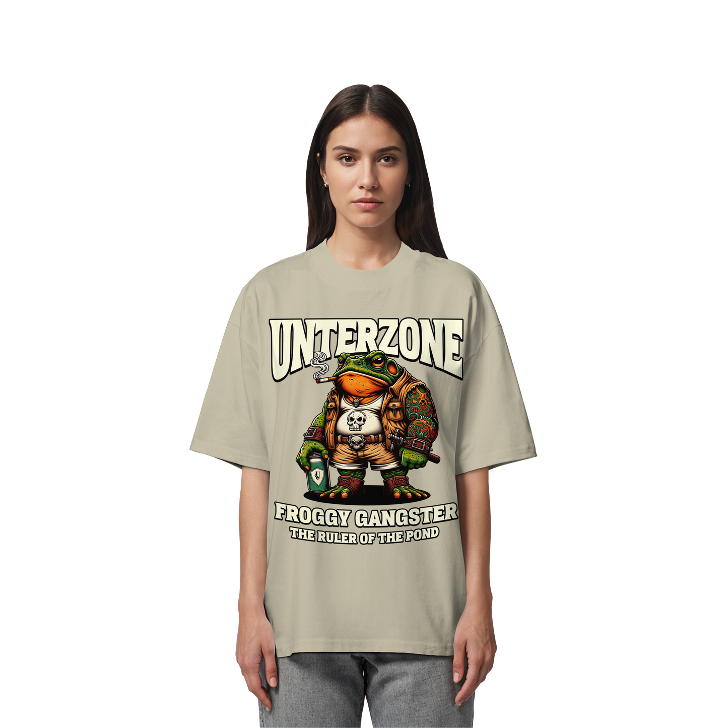 Unterzone Froggy Gangster - Organic Oversize Shirt