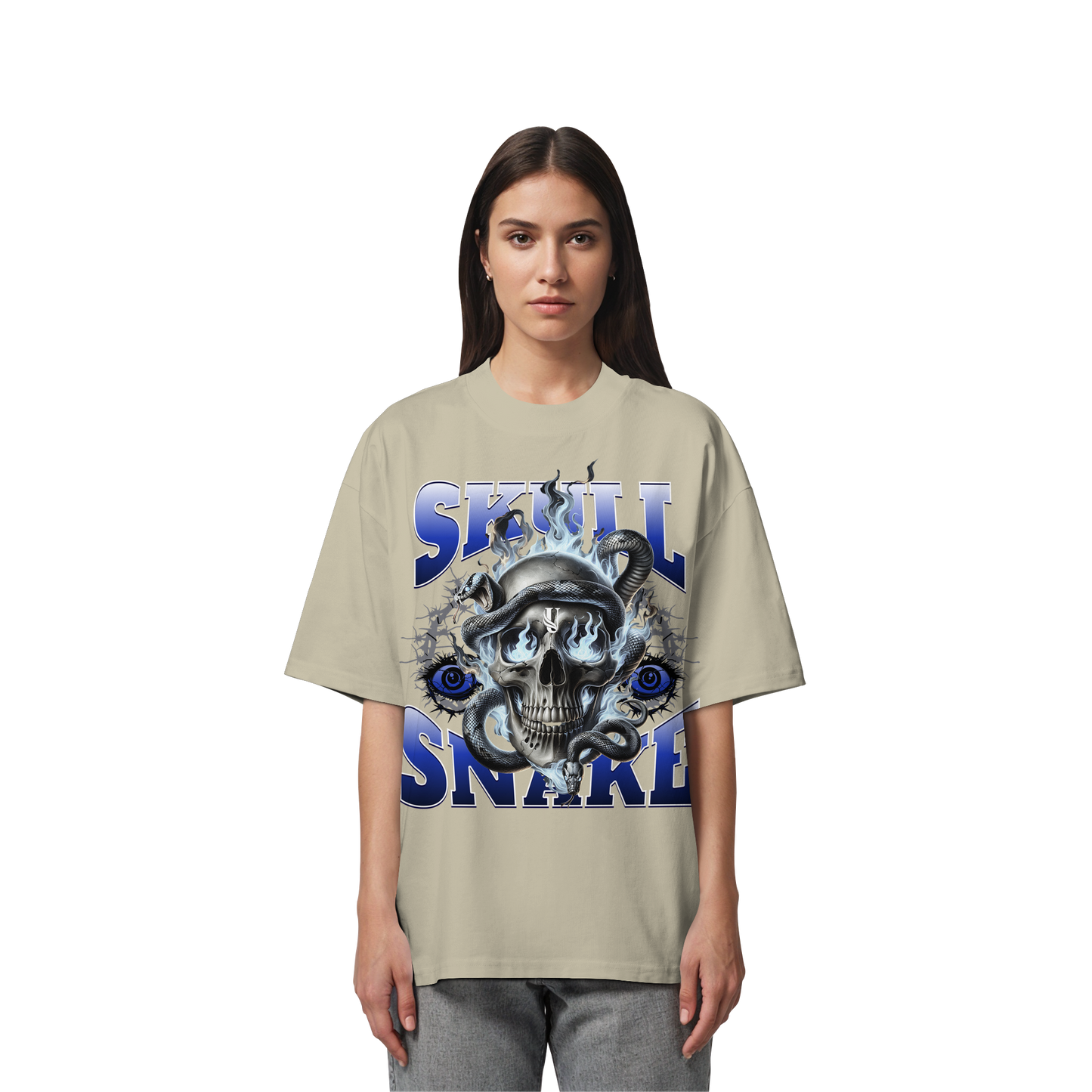 Unterzone Skull Snake - Organic Oversize Shirt