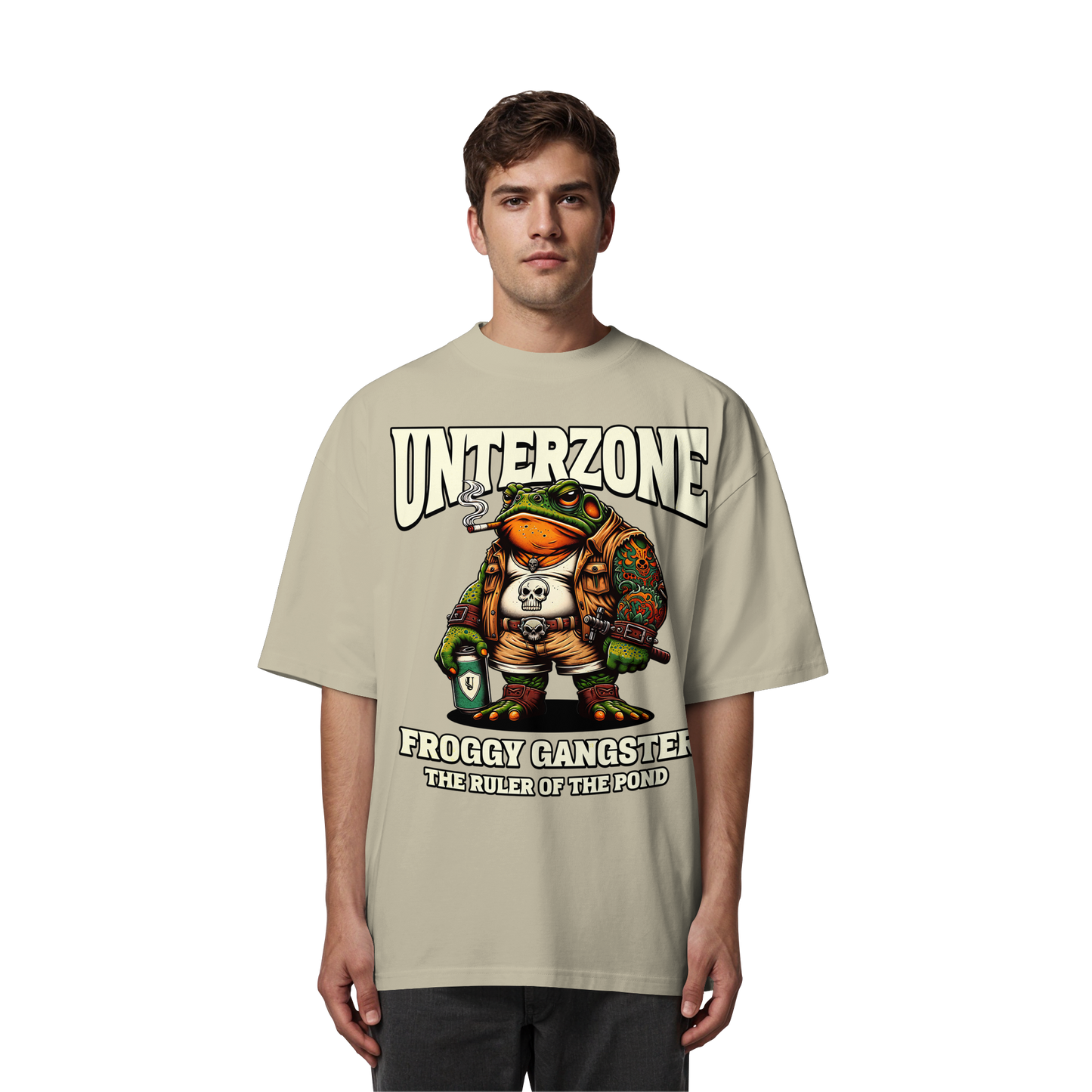 Unterzone Froggy Gangster - Organic Oversize Shirt
