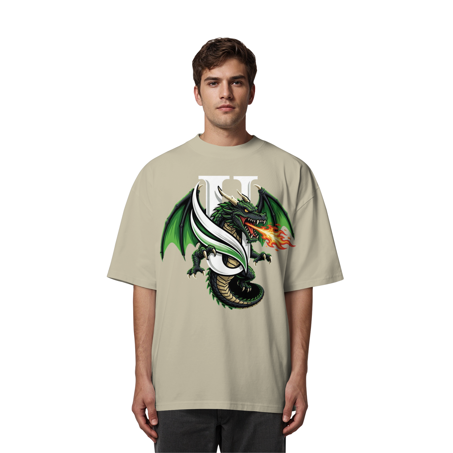 Unterzone Dragon/Drache - Organic Oversize Shirt