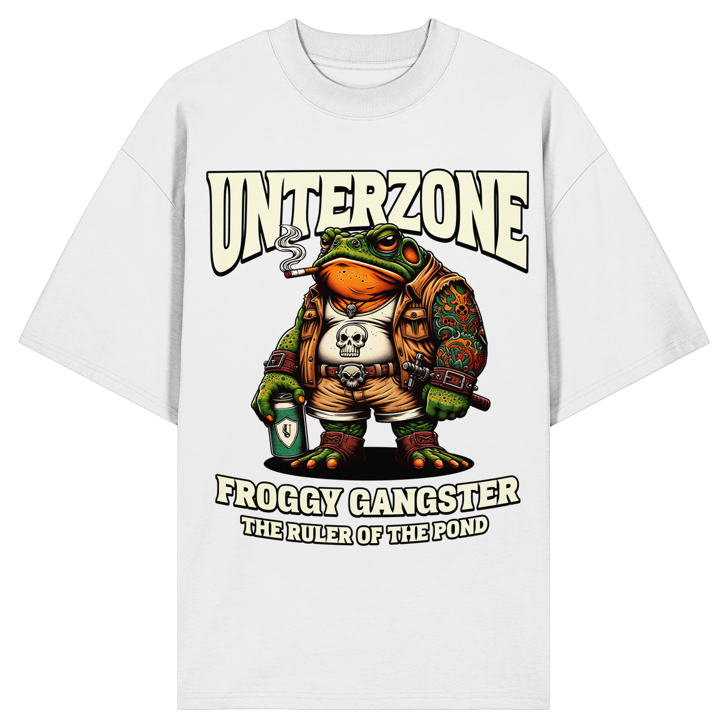 Unterzone Froggy Gangster - Organic Oversize Shirt