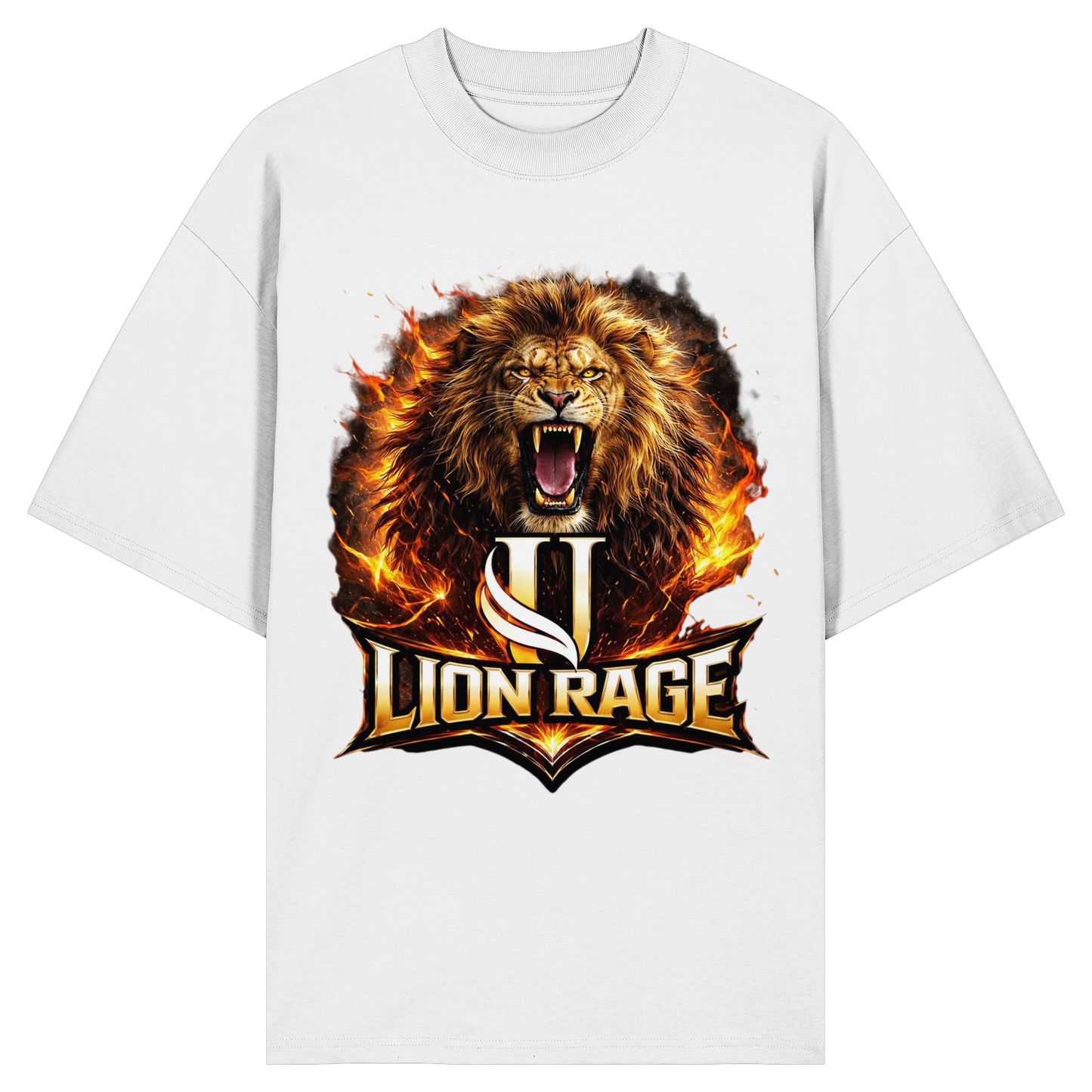 Unterzone Lion Rage - Organic Oversize Shirt