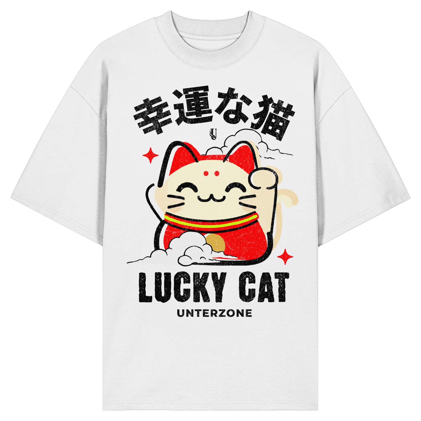Unterzone Lucky Cat - Organic Oversize Shirt