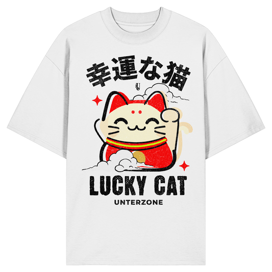 Unterzone Lucky Cat - Organic Oversize Shirt
