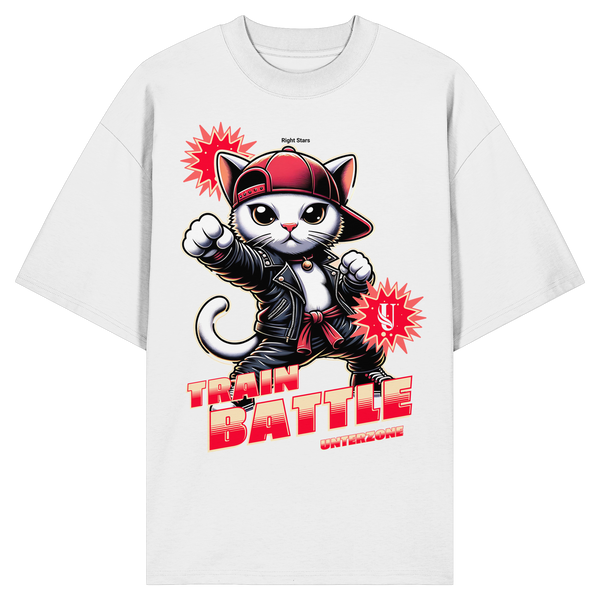 Unterzone Train Cat - Organic Oversize Shirt
