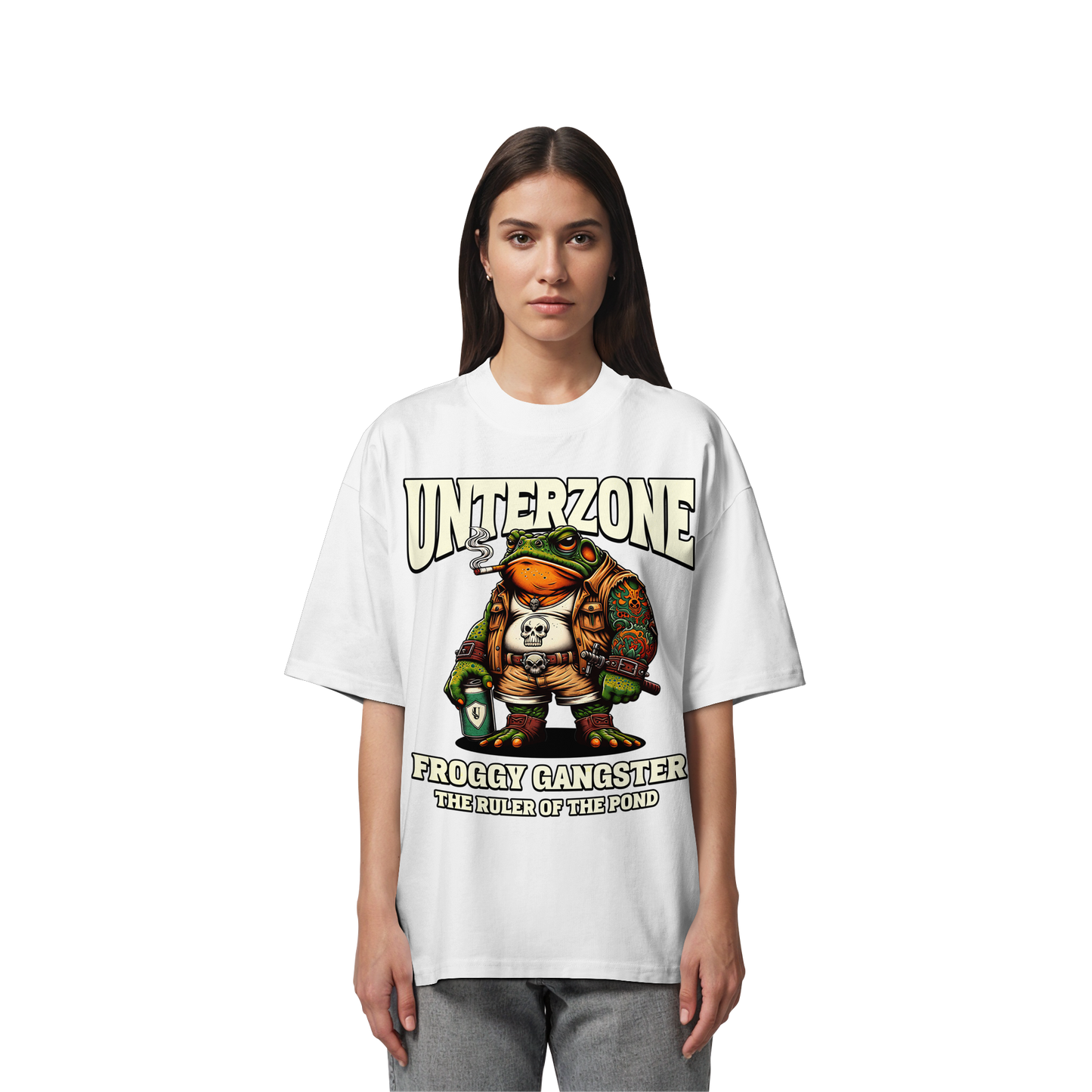 Unterzone Froggy Gangster - Organic Oversize Shirt