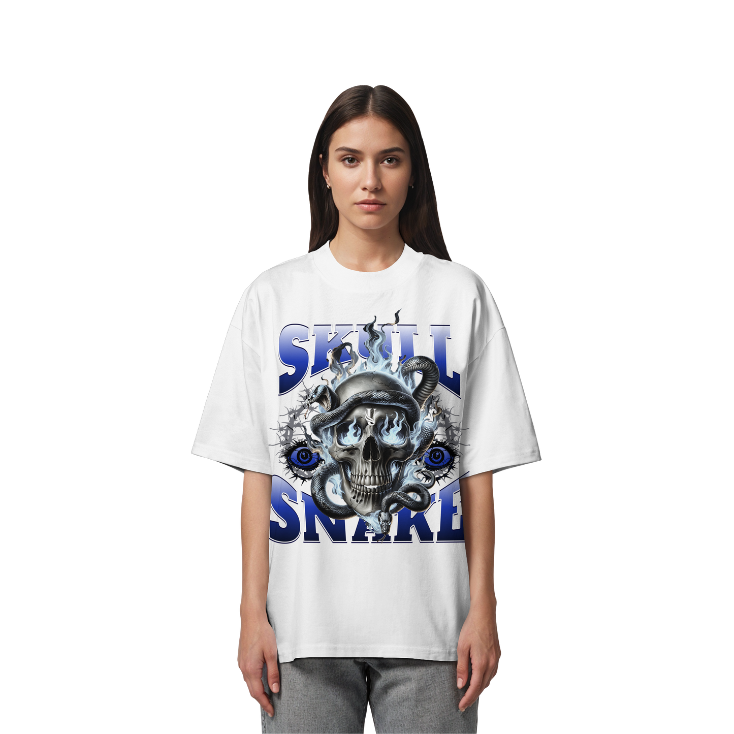 Unterzone Skull Snake - Organic Oversize Shirt