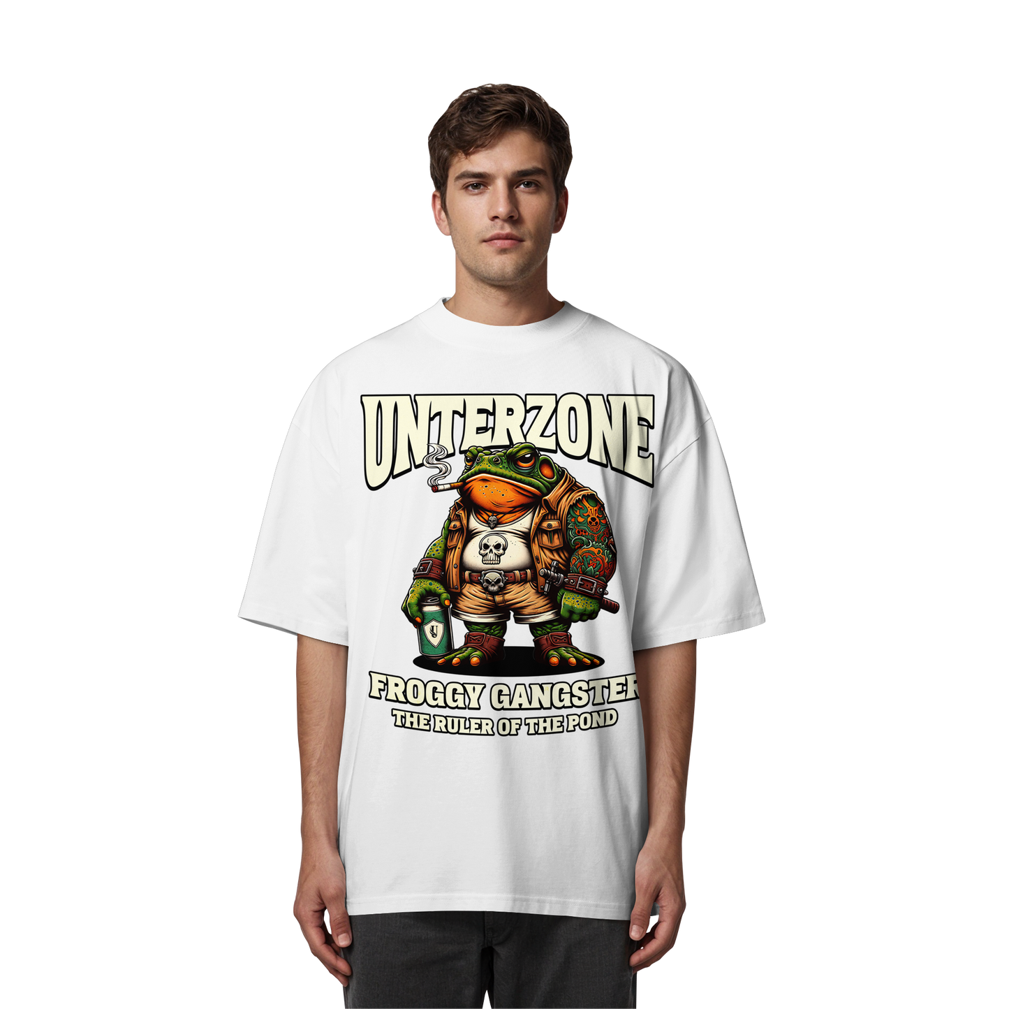 Unterzone Froggy Gangster - Organic Oversize Shirt