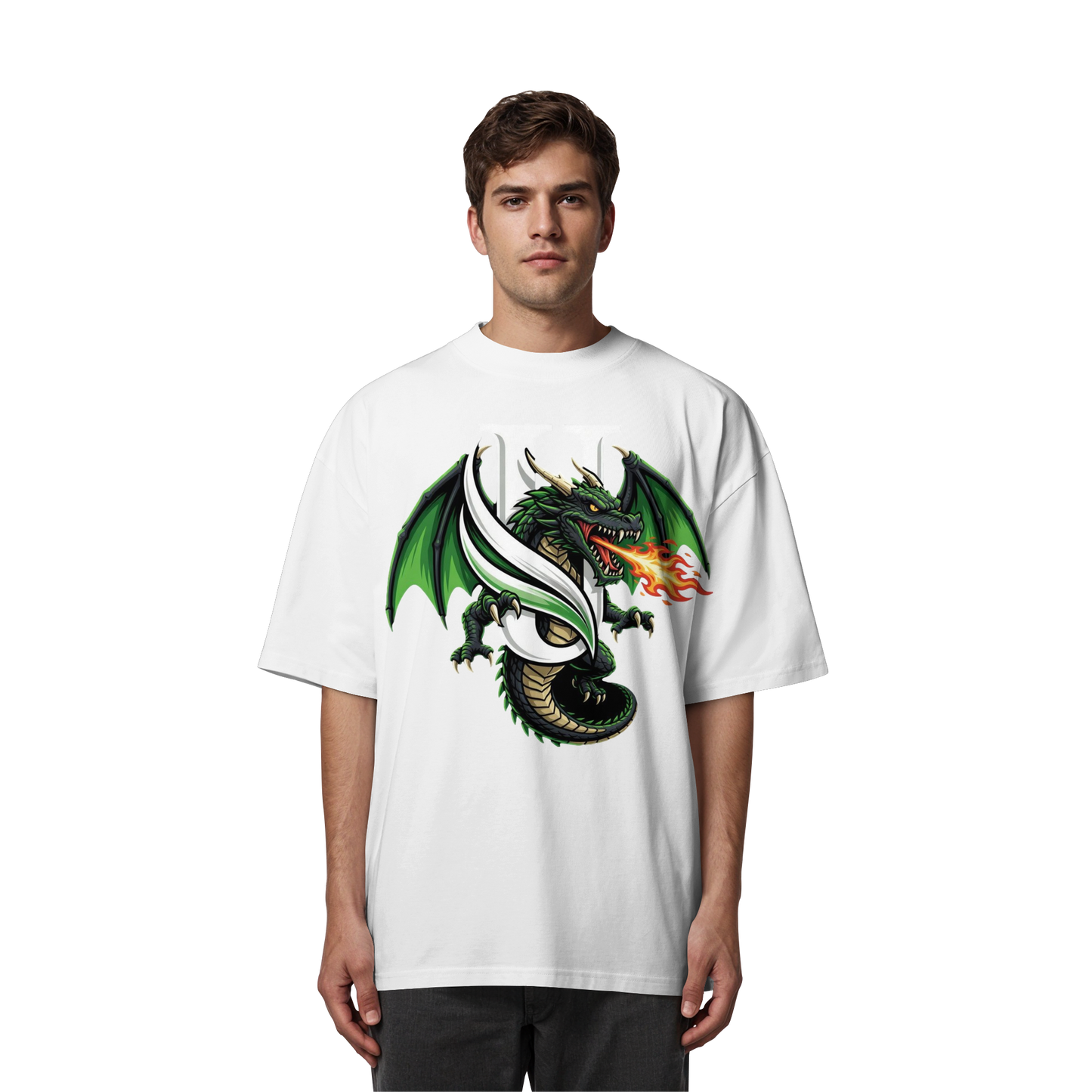 Unterzone Dragon/Drache - Organic Oversize Shirt