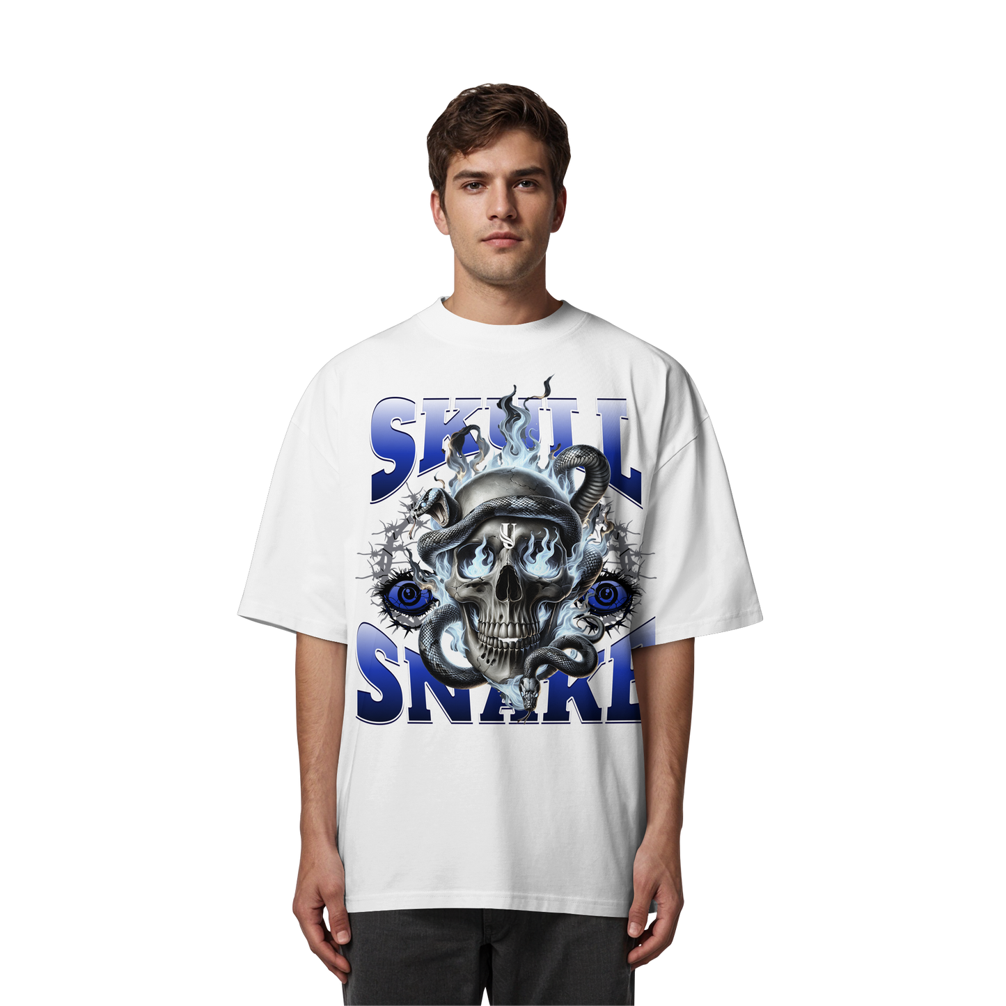 Unterzone Skull Snake - Organic Oversize Shirt