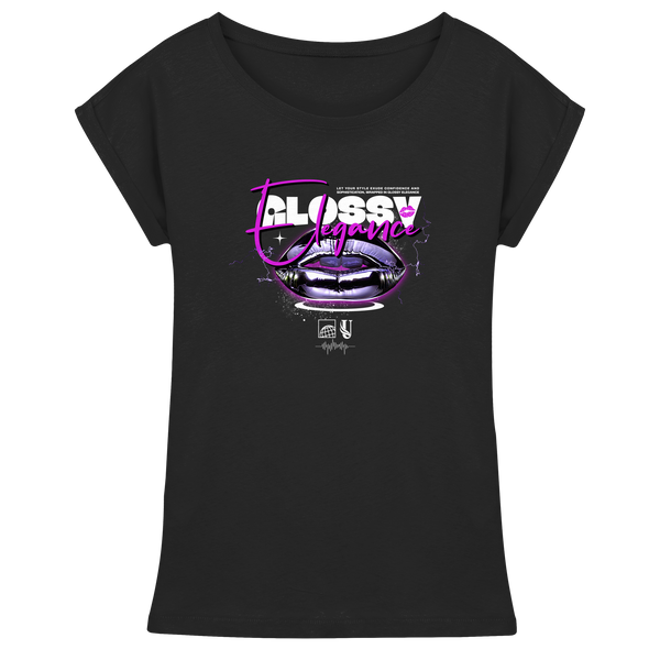 Unterzone Glossy Elegance  - Womens Extended Shoulder T-Shirt