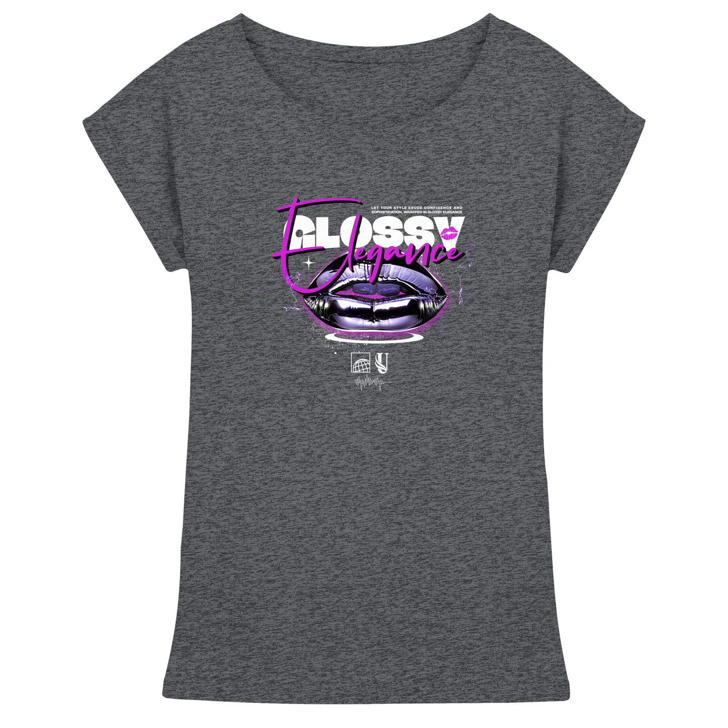 Unterzone Glossy Elegance  - Womens Extended Shoulder T-Shirt