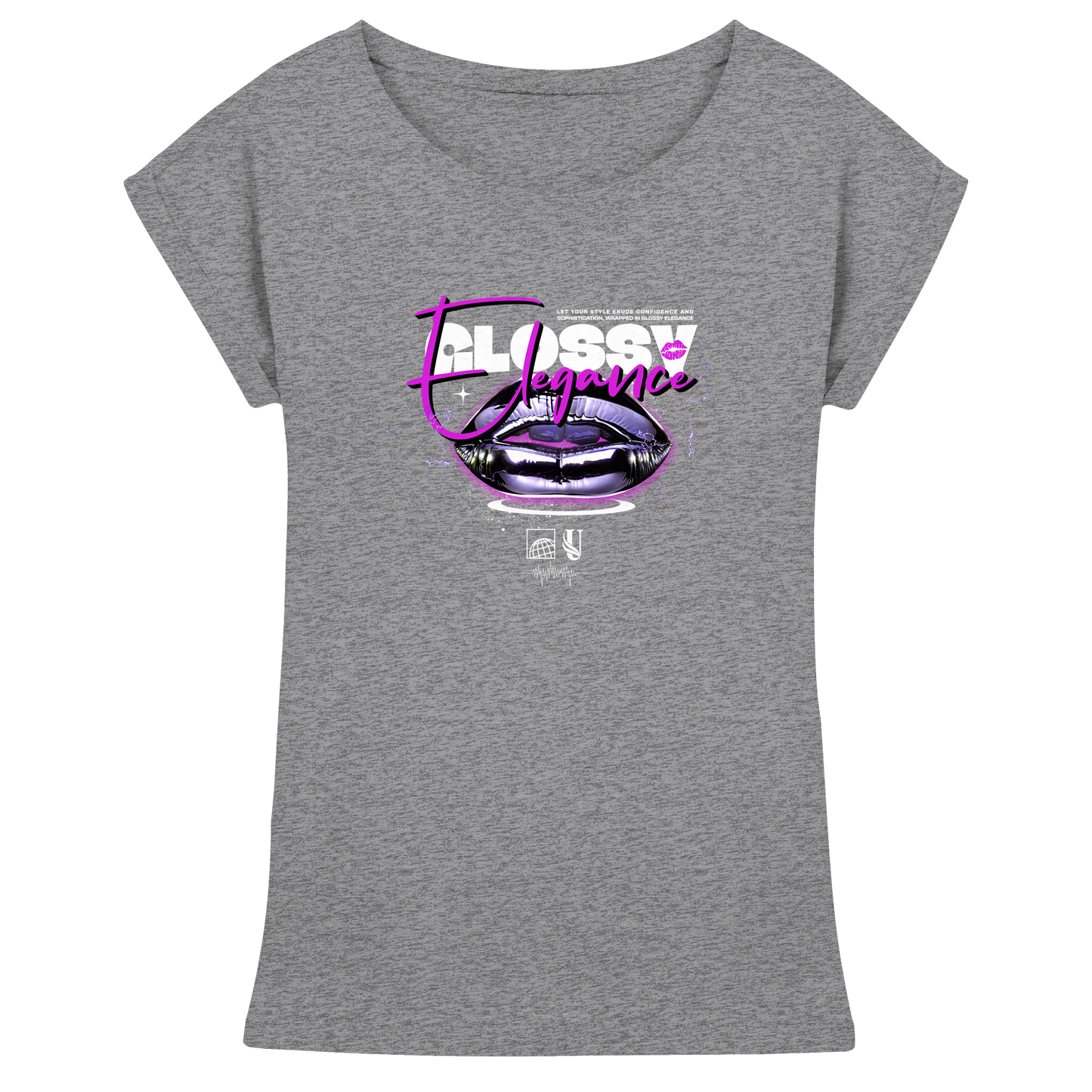 Unterzone Glossy Elegance  - Womens Extended Shoulder T-Shirt