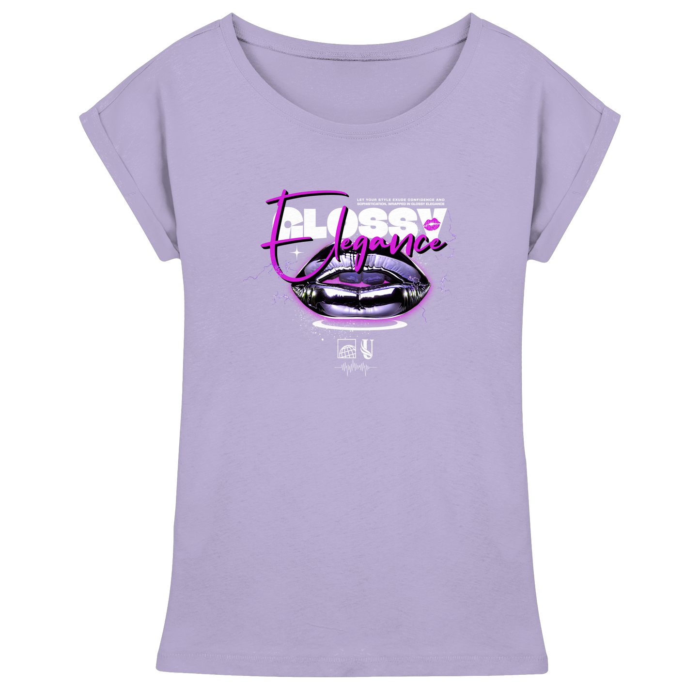 Unterzone Glossy Elegance  - Womens Extended Shoulder T-Shirt