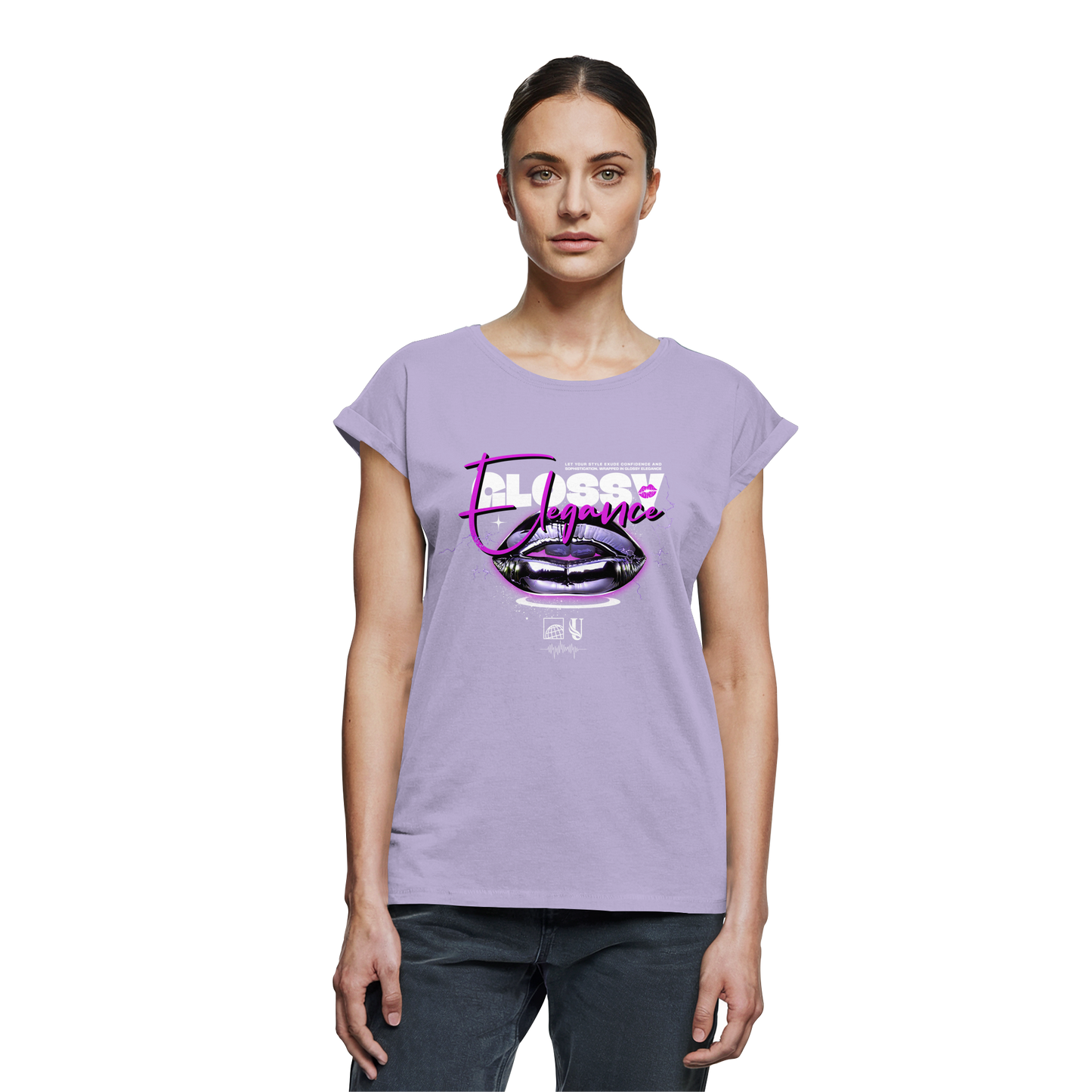 Unterzone Glossy Elegance  - Womens Extended Shoulder T-Shirt