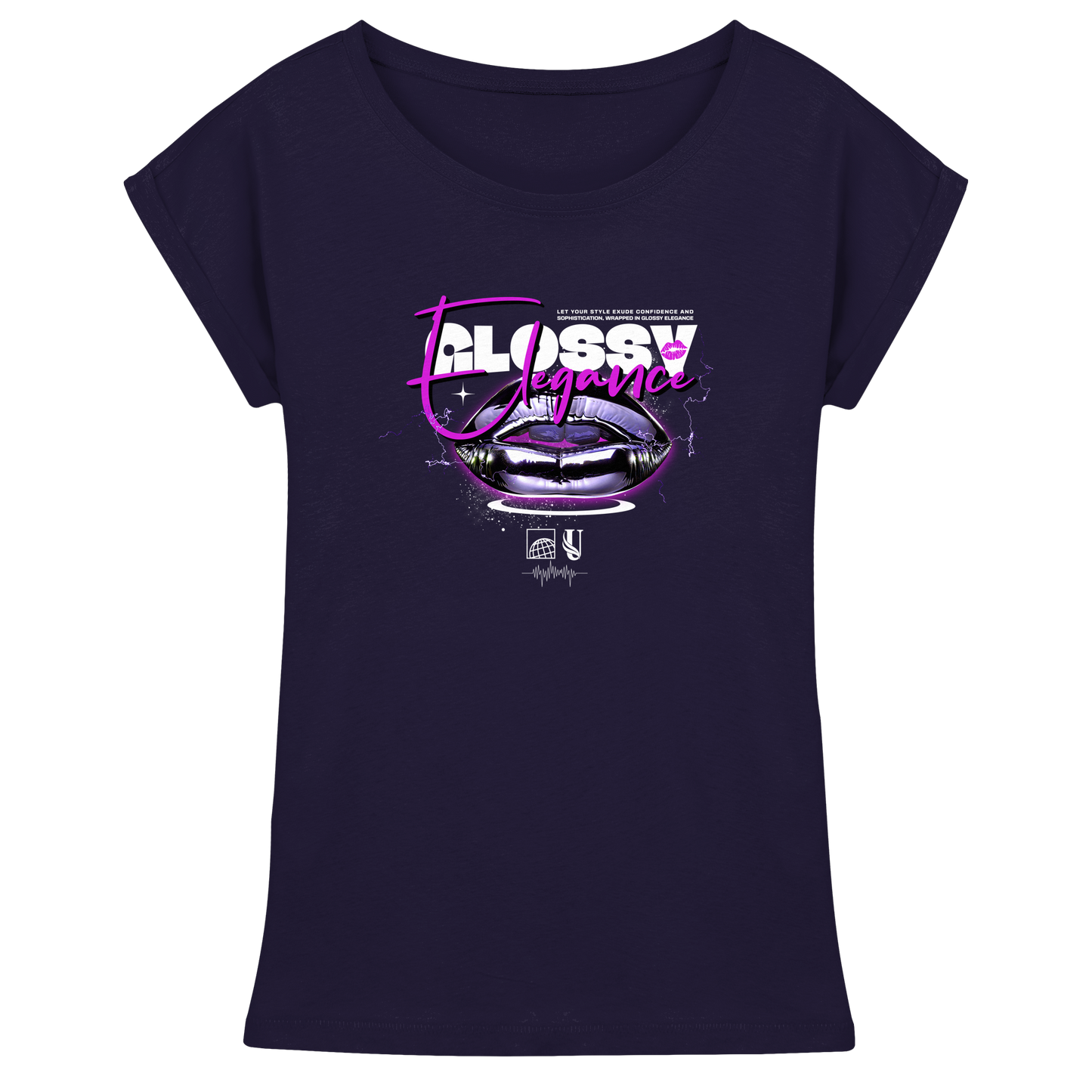 Unterzone Glossy Elegance  - Womens Extended Shoulder T-Shirt