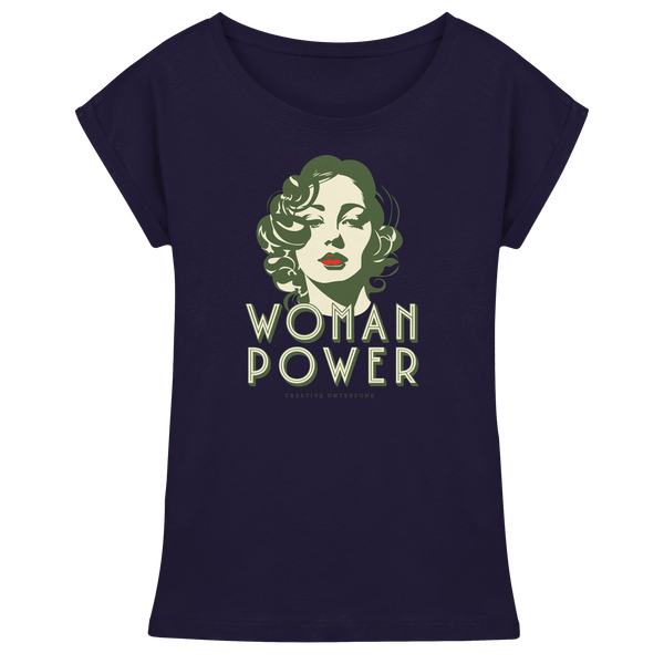 Unterzone Woman Power Shirt - Womens Extended Shoulder T-Shirt
