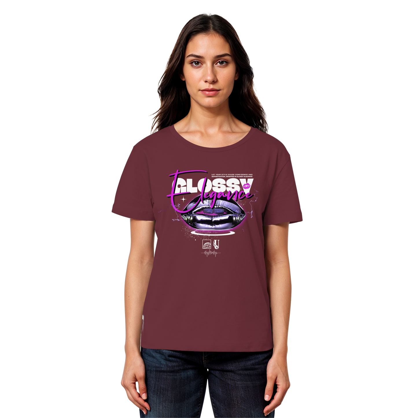 Unterzone Glossy Elegance  - Womens Organic Lightweight T-Shirt