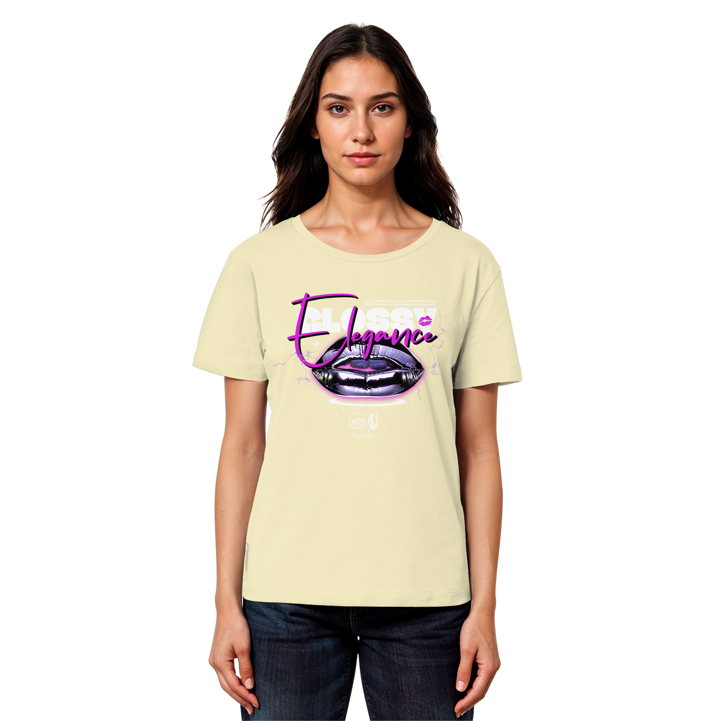 Unterzone Glossy Elegance  - Womens Organic Lightweight T-Shirt