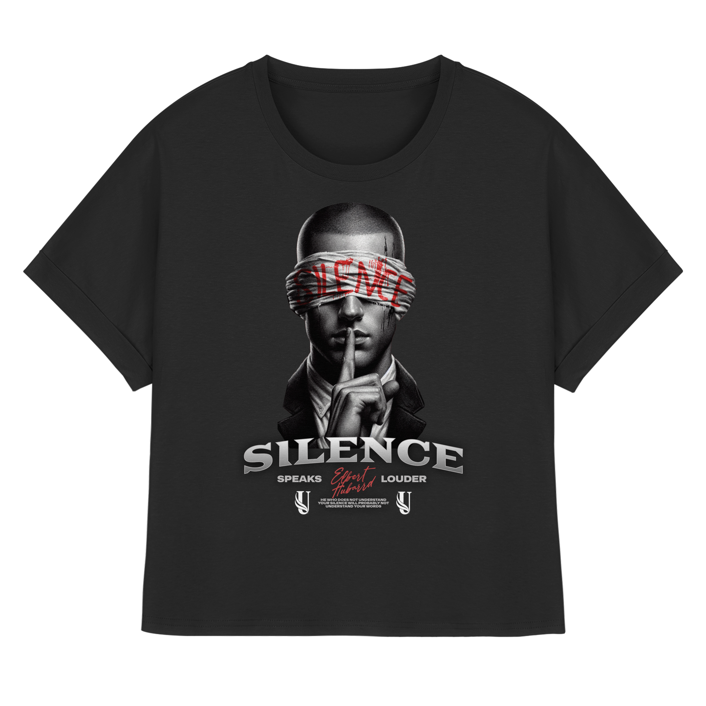 Unterzone Oversize Shirt Silence - Womens Organic Rolled Sleeves T-Shirt