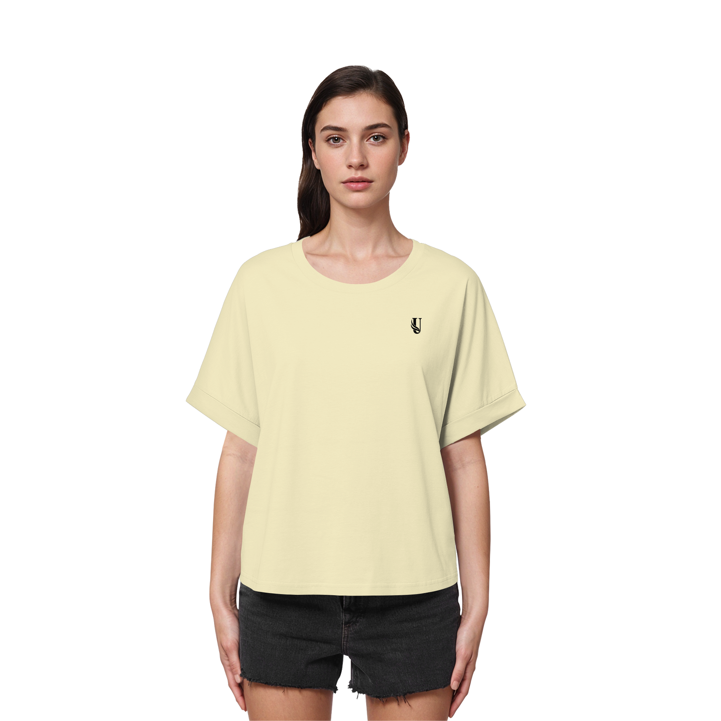 Unterzone Shirt - Womens Organic Rolled Sleeves T-Shirt