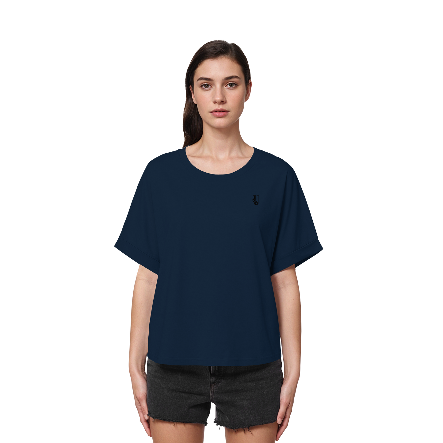 Unterzone Shirt - Womens Organic Rolled Sleeves T-Shirt