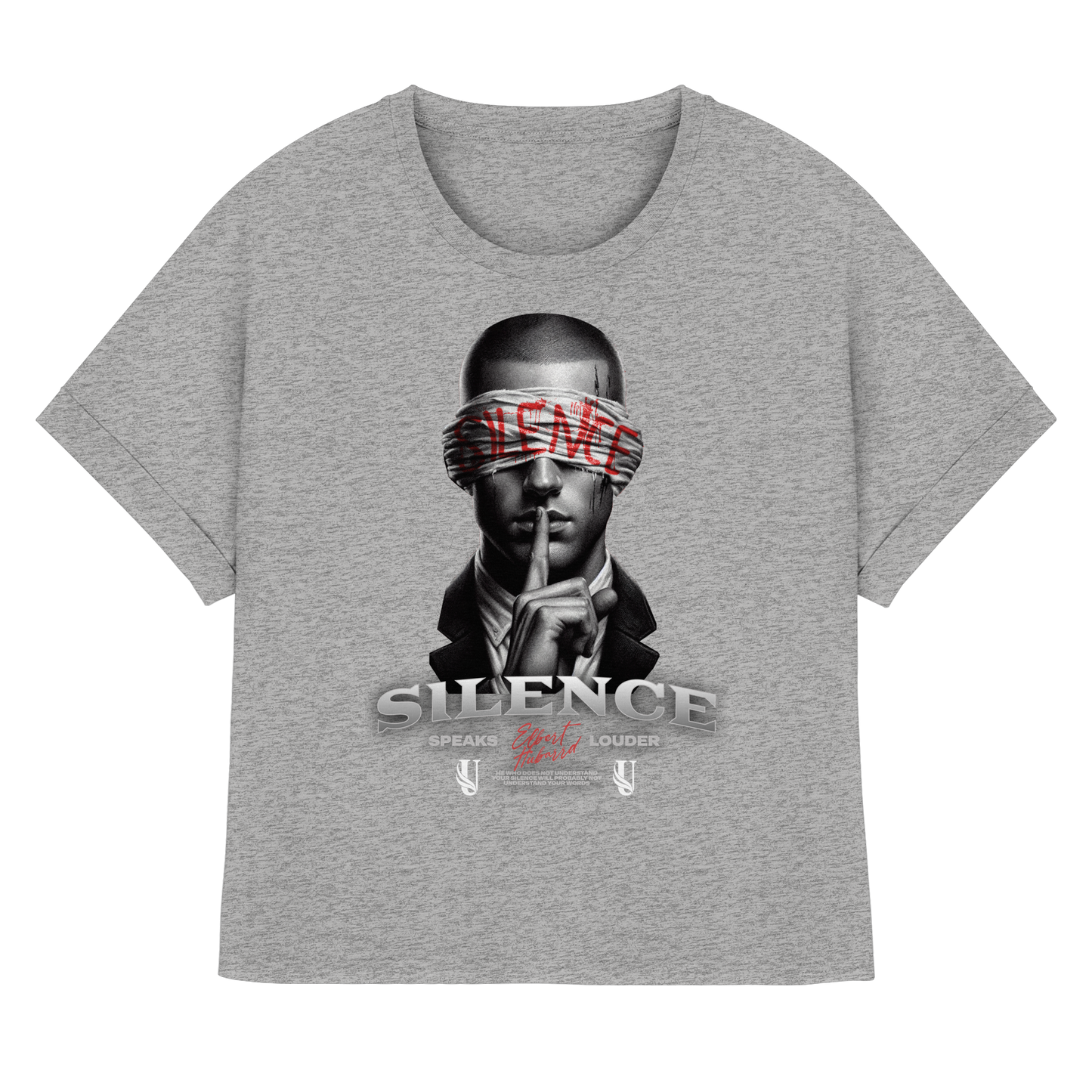 Unterzone Oversize Shirt Silence - Womens Organic Rolled Sleeves T-Shirt
