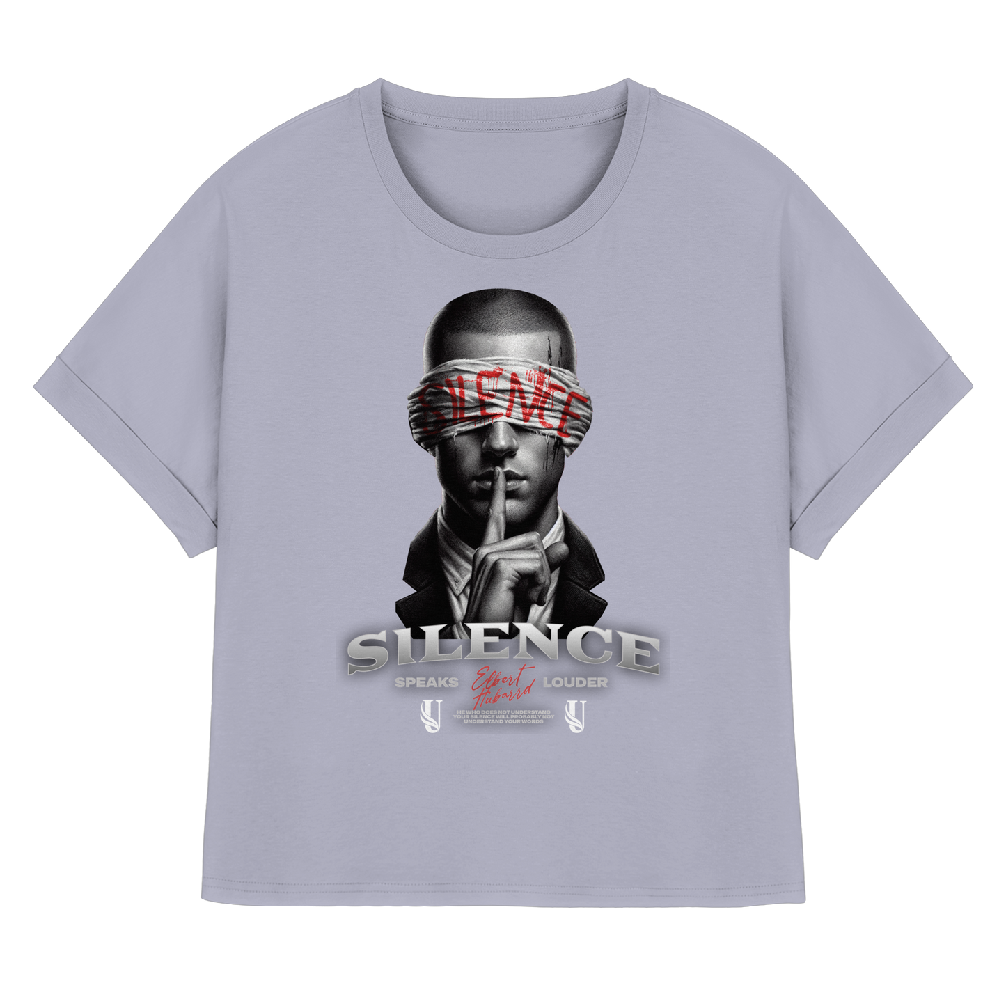 Unterzone Oversize Shirt Silence - Womens Organic Rolled Sleeves T-Shirt